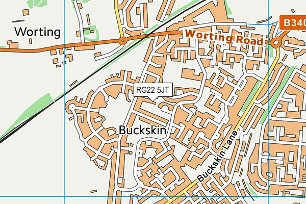 RG22 5JT map - OS VectorMap District (Ordnance Survey)