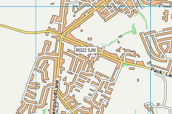 RG22 5JW map - OS VectorMap District (Ordnance Survey)