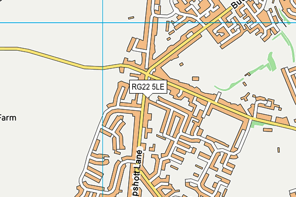 RG22 5LE map - OS VectorMap District (Ordnance Survey)
