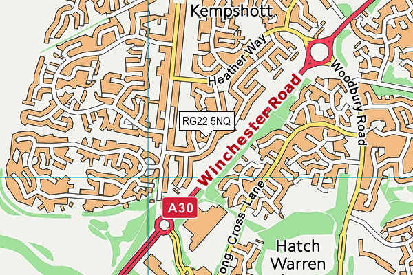 RG22 5NQ map - OS VectorMap District (Ordnance Survey)