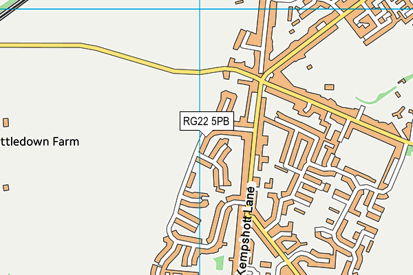 RG22 5PB map - OS VectorMap District (Ordnance Survey)