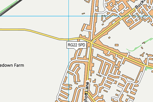 RG22 5PD map - OS VectorMap District (Ordnance Survey)