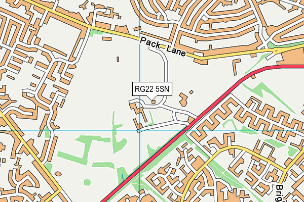 Down Grange Sports Complex map (RG22 5SN) - OS VectorMap District (Ordnance Survey)