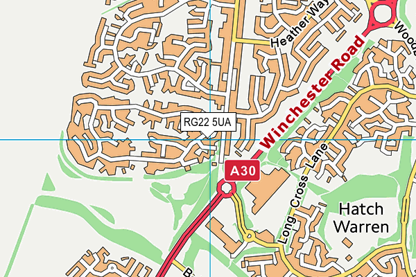 RG22 5UA map - OS VectorMap District (Ordnance Survey)