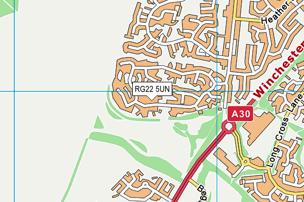 RG22 5UN map - OS VectorMap District (Ordnance Survey)