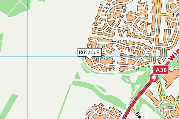 RG22 5UR map - OS VectorMap District (Ordnance Survey)