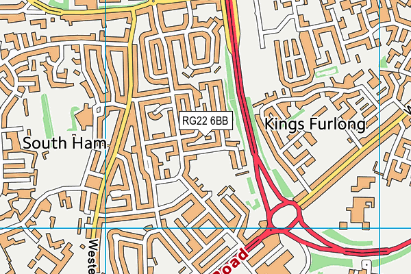 RG22 6BB map - OS VectorMap District (Ordnance Survey)