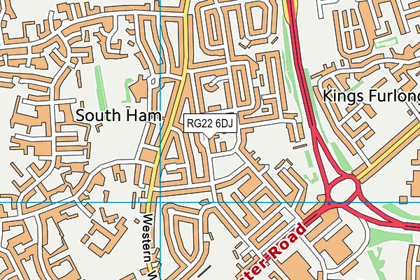 RG22 6DJ map - OS VectorMap District (Ordnance Survey)