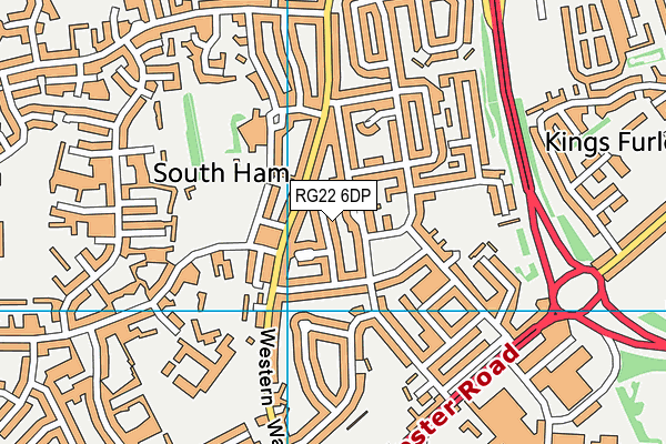 RG22 6DP map - OS VectorMap District (Ordnance Survey)