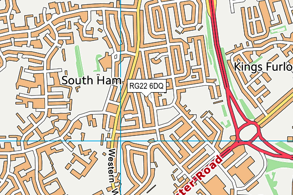 RG22 6DQ map - OS VectorMap District (Ordnance Survey)