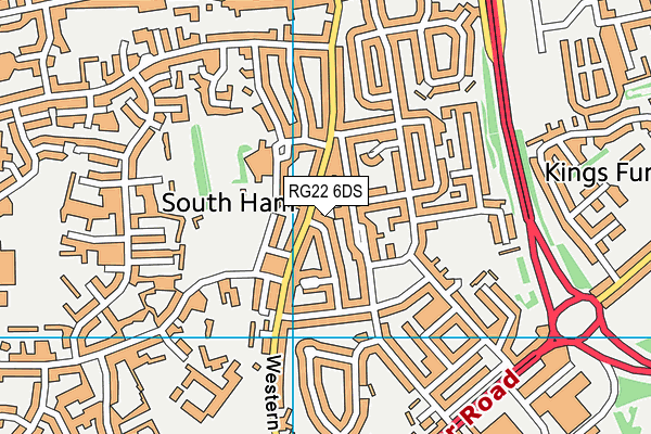 RG22 6DS map - OS VectorMap District (Ordnance Survey)