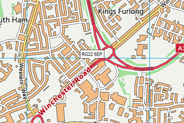 RG22 6EP map - OS VectorMap District (Ordnance Survey)