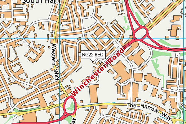 RG22 6EQ map - OS VectorMap District (Ordnance Survey)