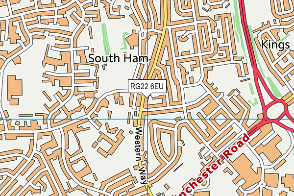 RG22 6EU map - OS VectorMap District (Ordnance Survey)