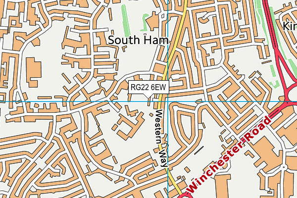 RG22 6EW map - OS VectorMap District (Ordnance Survey)