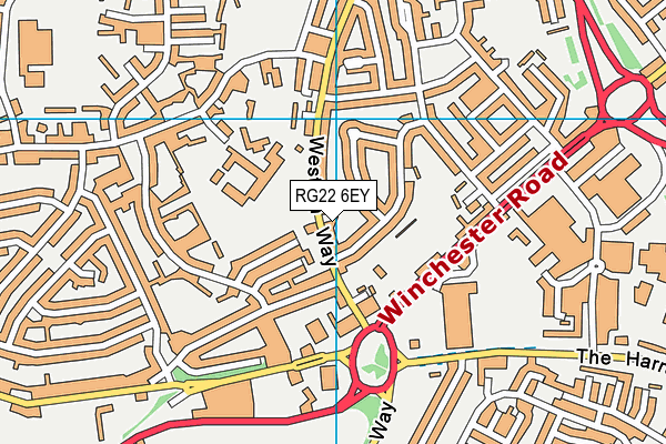 RG22 6EY map - OS VectorMap District (Ordnance Survey)