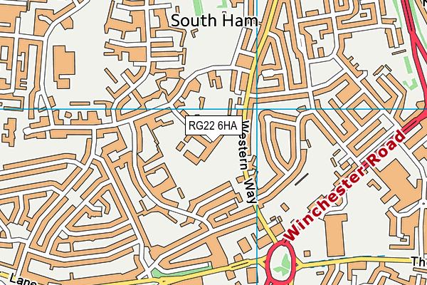 RG22 6HA map - OS VectorMap District (Ordnance Survey)