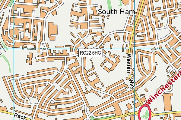 RG22 6HG map - OS VectorMap District (Ordnance Survey)