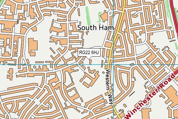 RG22 6HJ map - OS VectorMap District (Ordnance Survey)
