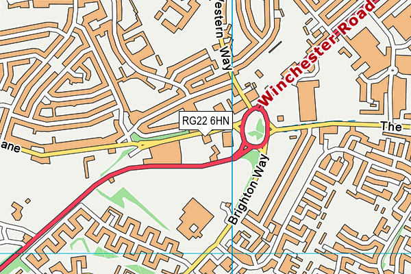RG22 6HN map - OS VectorMap District (Ordnance Survey)