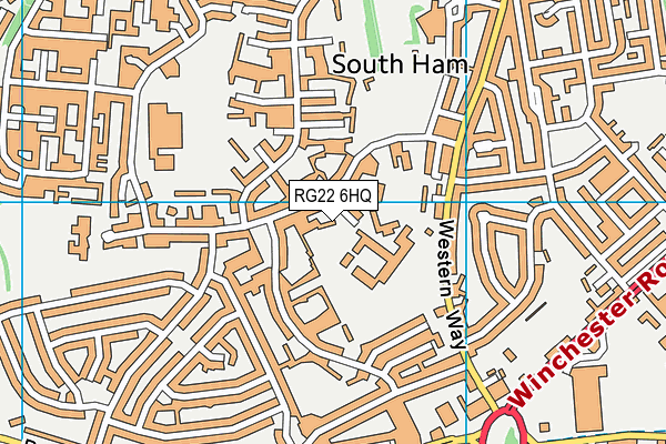 RG22 6HQ map - OS VectorMap District (Ordnance Survey)