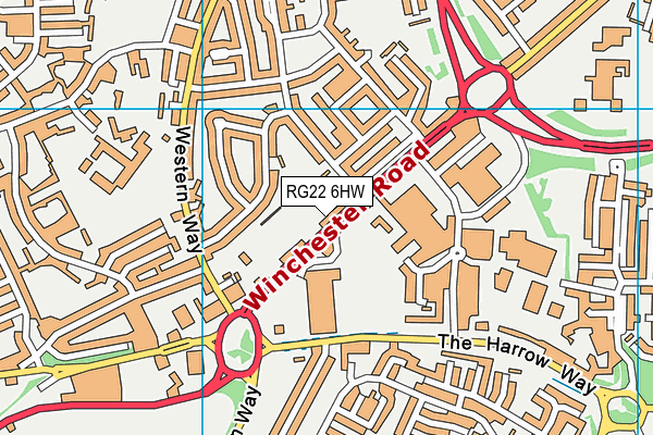 RG22 6HW map - OS VectorMap District (Ordnance Survey)