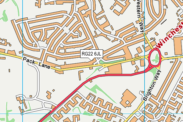 RG22 6JL map - OS VectorMap District (Ordnance Survey)