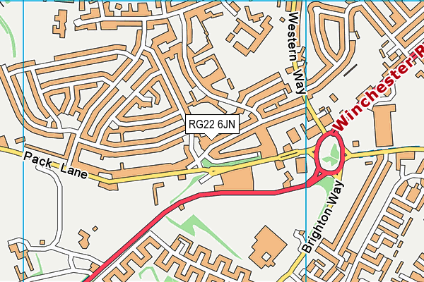 RG22 6JN map - OS VectorMap District (Ordnance Survey)