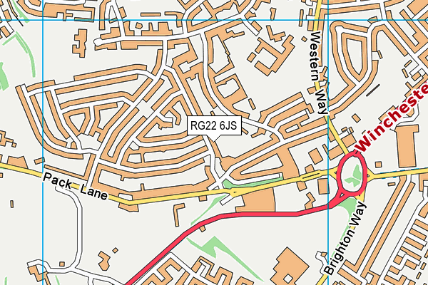 RG22 6JS map - OS VectorMap District (Ordnance Survey)