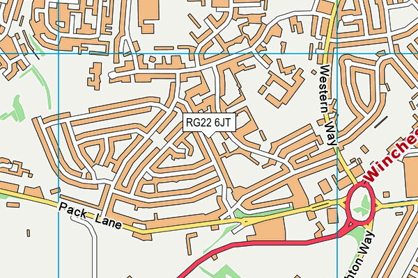 RG22 6JT map - OS VectorMap District (Ordnance Survey)