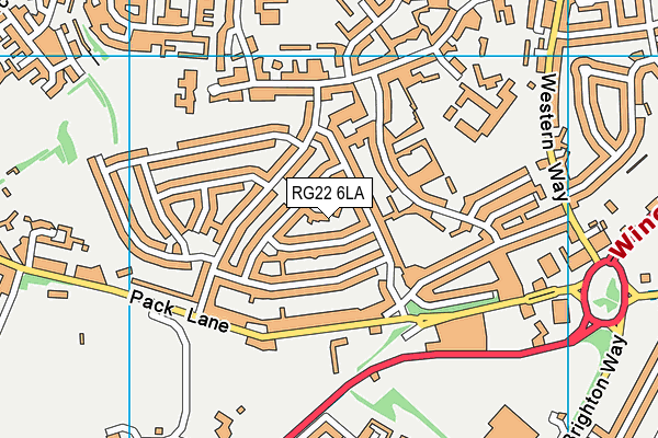 RG22 6LA map - OS VectorMap District (Ordnance Survey)