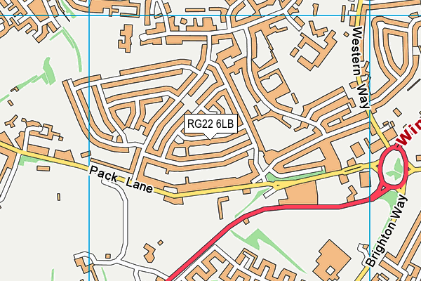 RG22 6LB map - OS VectorMap District (Ordnance Survey)