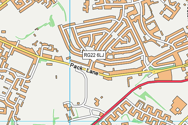 RG22 6LJ map - OS VectorMap District (Ordnance Survey)