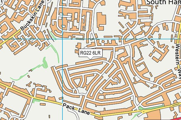 RG22 6LR map - OS VectorMap District (Ordnance Survey)