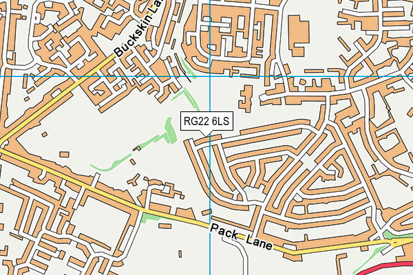 RG22 6LS map - OS VectorMap District (Ordnance Survey)