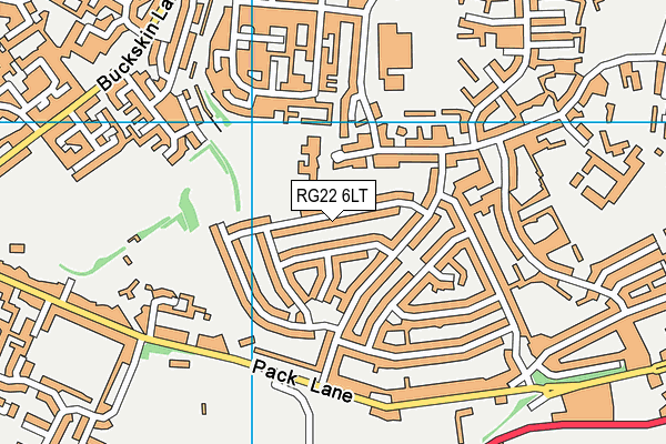 RG22 6LT map - OS VectorMap District (Ordnance Survey)