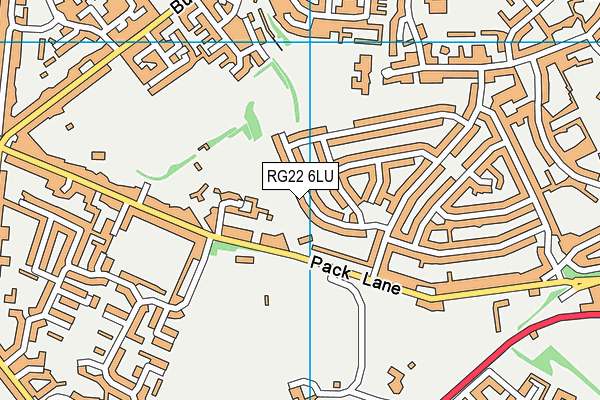 RG22 6LU map - OS VectorMap District (Ordnance Survey)