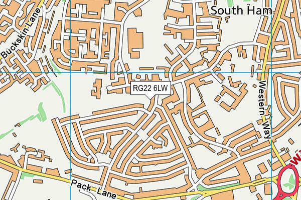 RG22 6LW map - OS VectorMap District (Ordnance Survey)