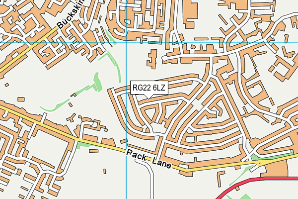 RG22 6LZ map - OS VectorMap District (Ordnance Survey)
