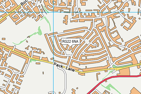 RG22 6NA map - OS VectorMap District (Ordnance Survey)