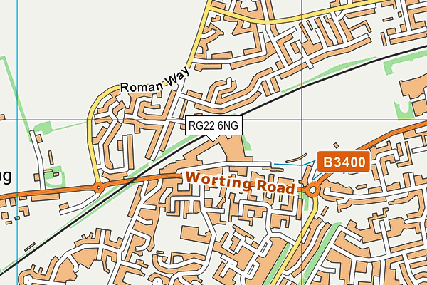 RG22 6NG map - OS VectorMap District (Ordnance Survey)