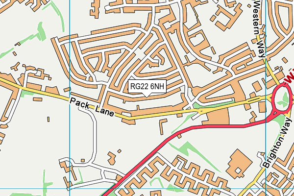 RG22 6NH map - OS VectorMap District (Ordnance Survey)