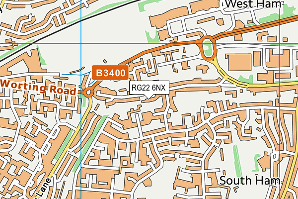 RG22 6NX map - OS VectorMap District (Ordnance Survey)