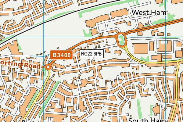 RG22 6PB map - OS VectorMap District (Ordnance Survey)