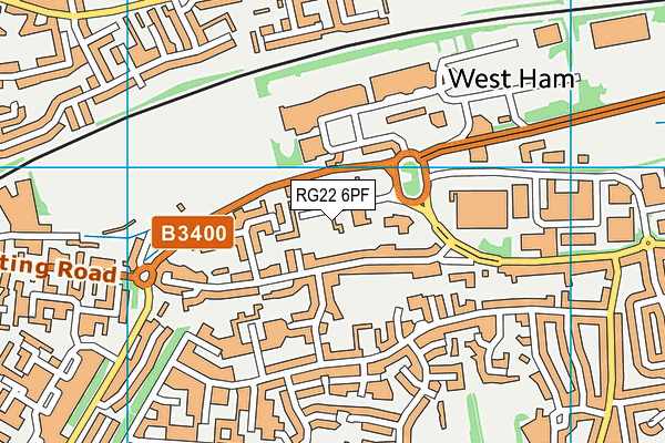 RG22 6PF map - OS VectorMap District (Ordnance Survey)