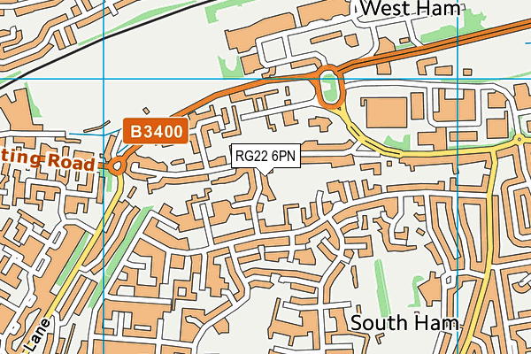 RG22 6PN map - OS VectorMap District (Ordnance Survey)