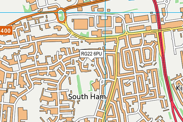 RG22 6PU map - OS VectorMap District (Ordnance Survey)