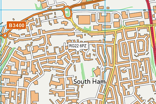 RG22 6PZ map - OS VectorMap District (Ordnance Survey)