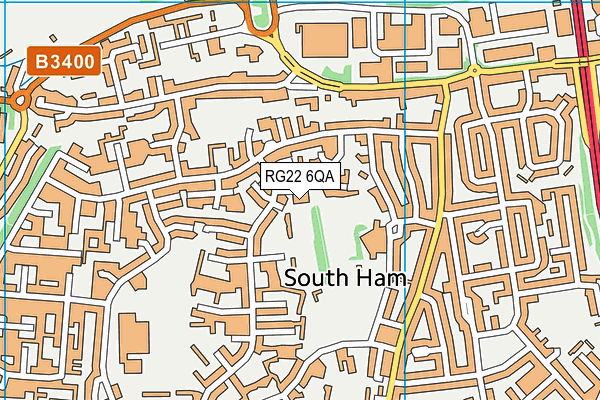 RG22 6QA map - OS VectorMap District (Ordnance Survey)