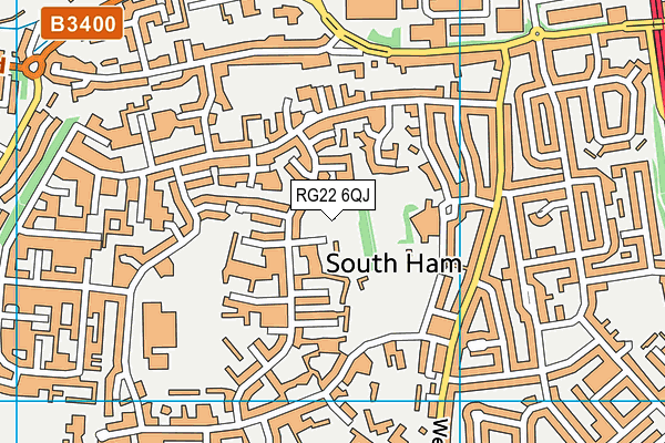 RG22 6QJ map - OS VectorMap District (Ordnance Survey)